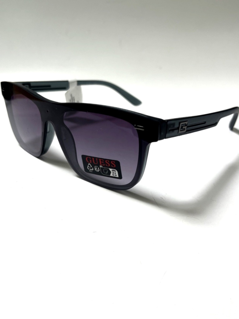 New GUESS Classic Sunglasses GF0183 Acetate Frosted Blue / Grey Matte Logo Men